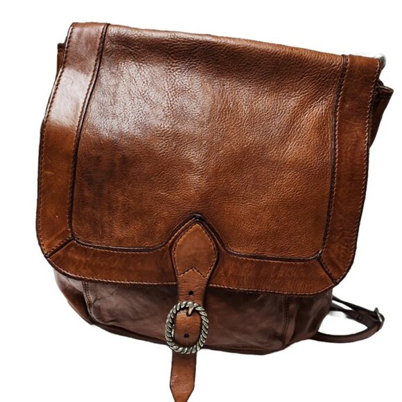 NWT Campomaggi Ardesia Backpack OR Shoulder Bag Cognac READ - Picture 2 of 10
